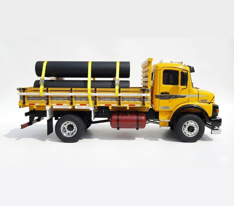 Miniatura Caminhão Mercedes-Benz 1635 "Bicudo" Carroceria - 1/14 (Controle Remoto)