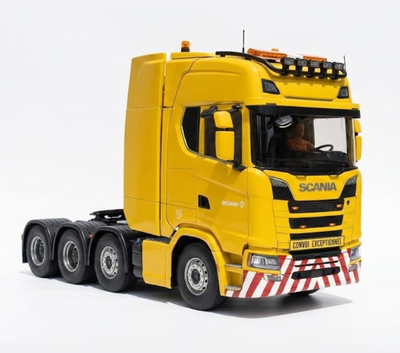 Miniatura Caminhão Scania S-Series 8x4 "Transporte Especial" - Escala 1/14 (Controle Remoto)