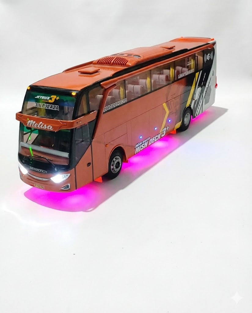 Miniatura Ônibus Jetbus 3+ SHD "Melisa" - Edição Neon Light - Escala 1/24 (Controle Remoto)